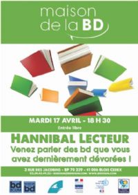 Hannibal Lecteur. Le mardi 17 avril 2018 à Blois. Loir-et-cher.  18H30